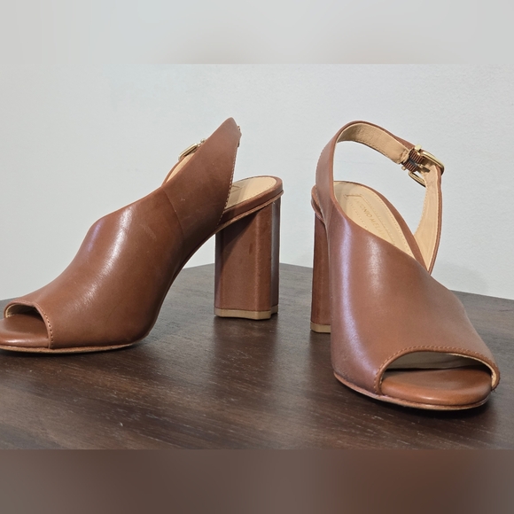 Antonio Melani Brinay Leather Slingback W/Block Heels Women's Size 6.5M - Picture 4 of 12